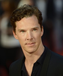 Actor Benedict Cumberbatch poses as he arrives for the world premiere of "Anna Karenina" at the Odeon Leicester Square in London